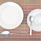 Gold & Red Textured Plastic Place-mat (Set of 2)