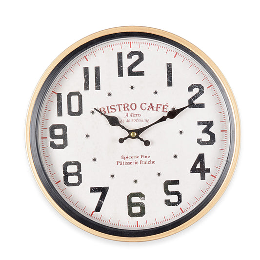 Bistro Cafe Paris Wall Clock