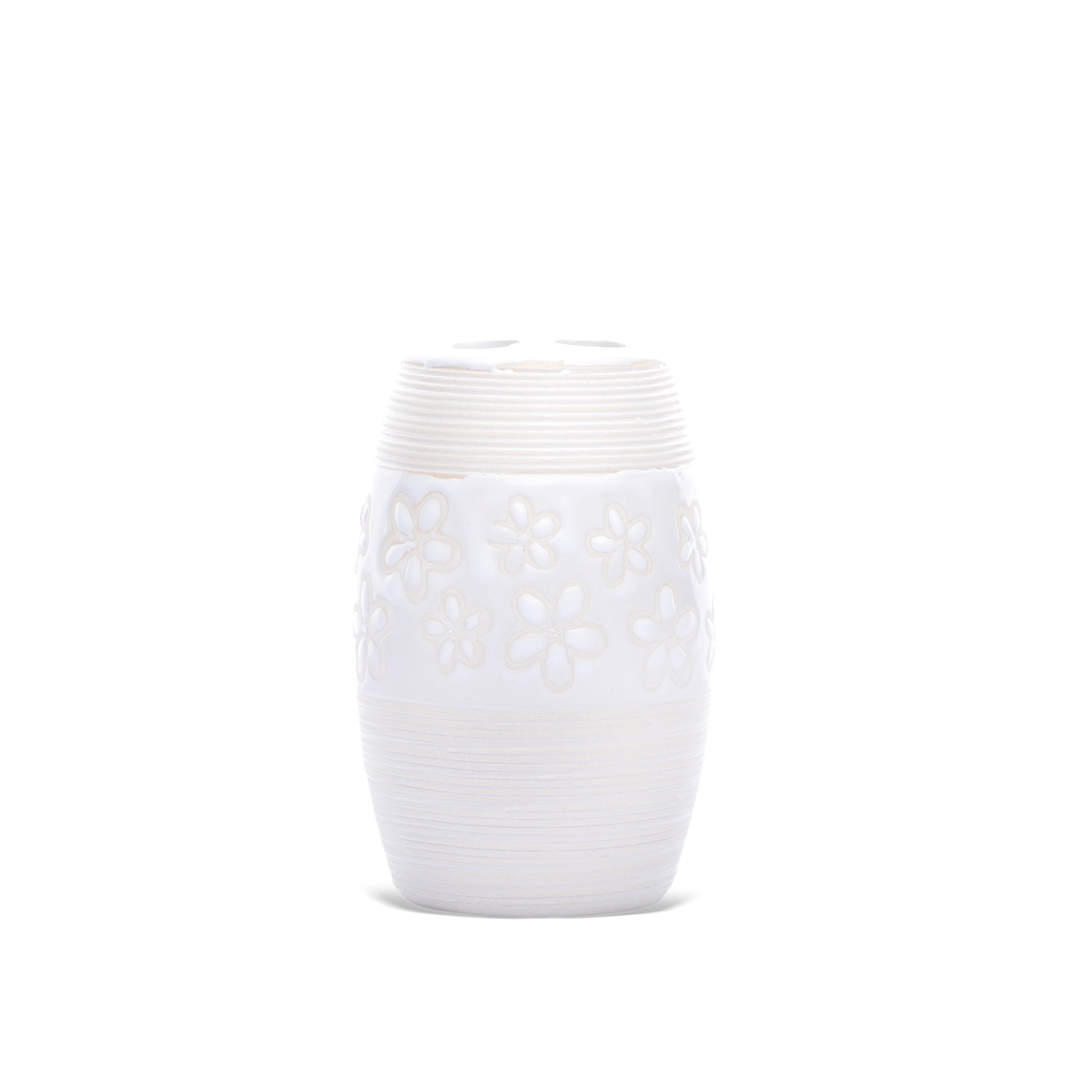 Floral Design Bathroom Set (White)