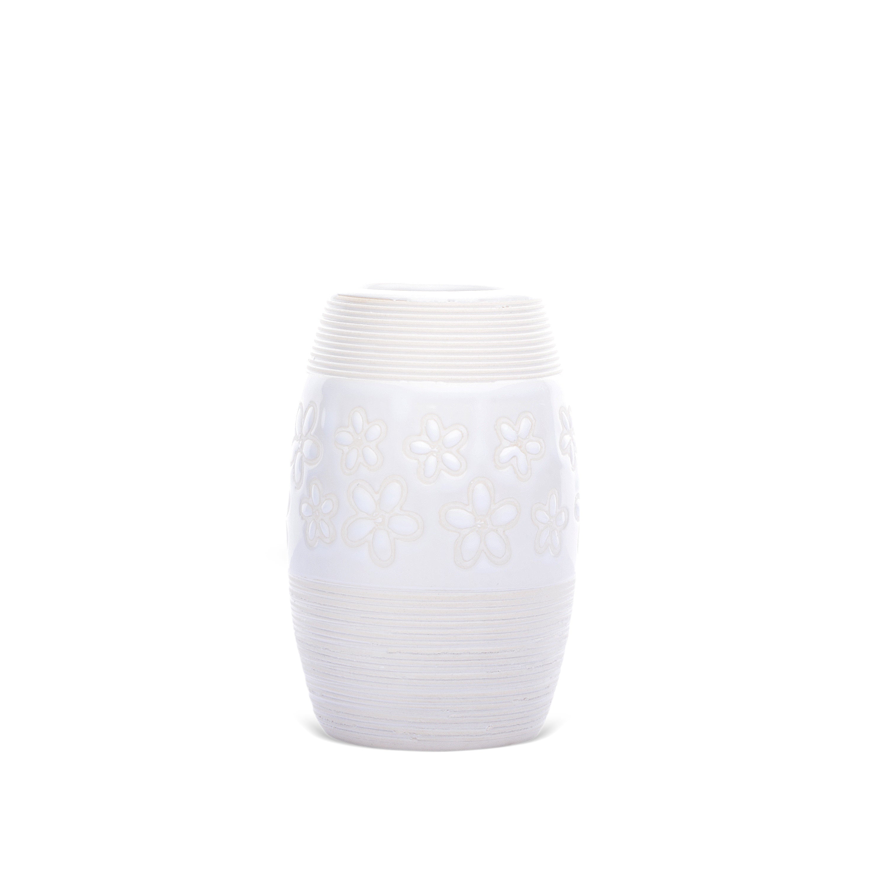Floral Design Bathroom Set (White)