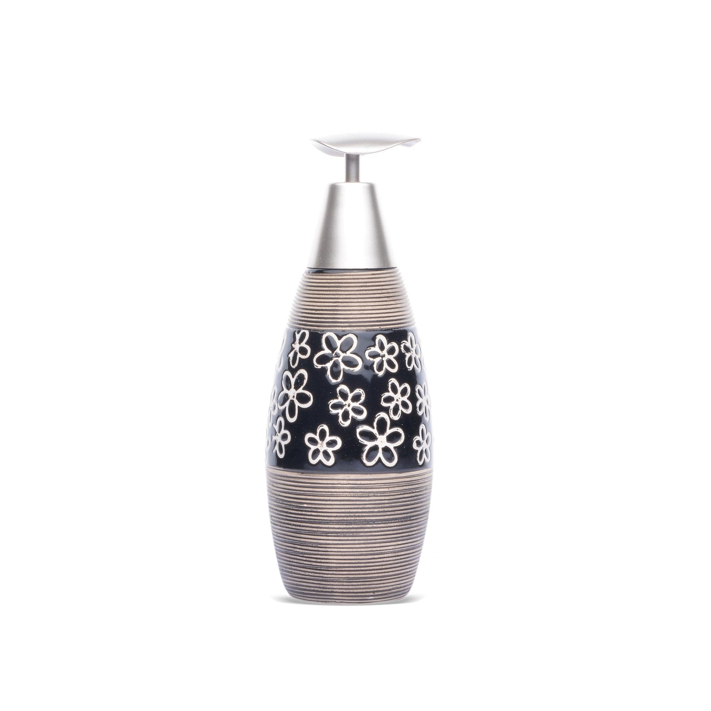 Floral Design Bathroom Set (Black)
