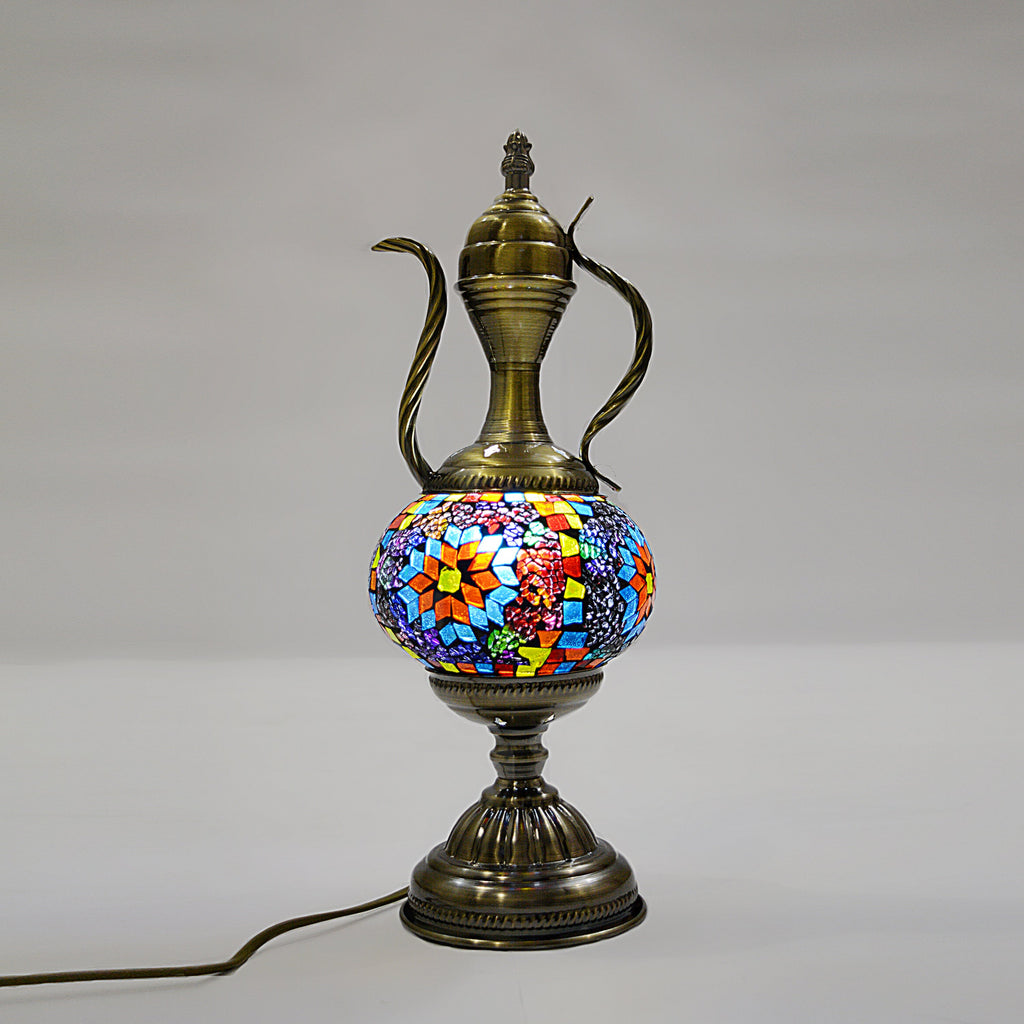 Traditional Turkish Style Mosaic Multicolored Lamp