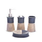 Strap Design Bathroom Set (Black)