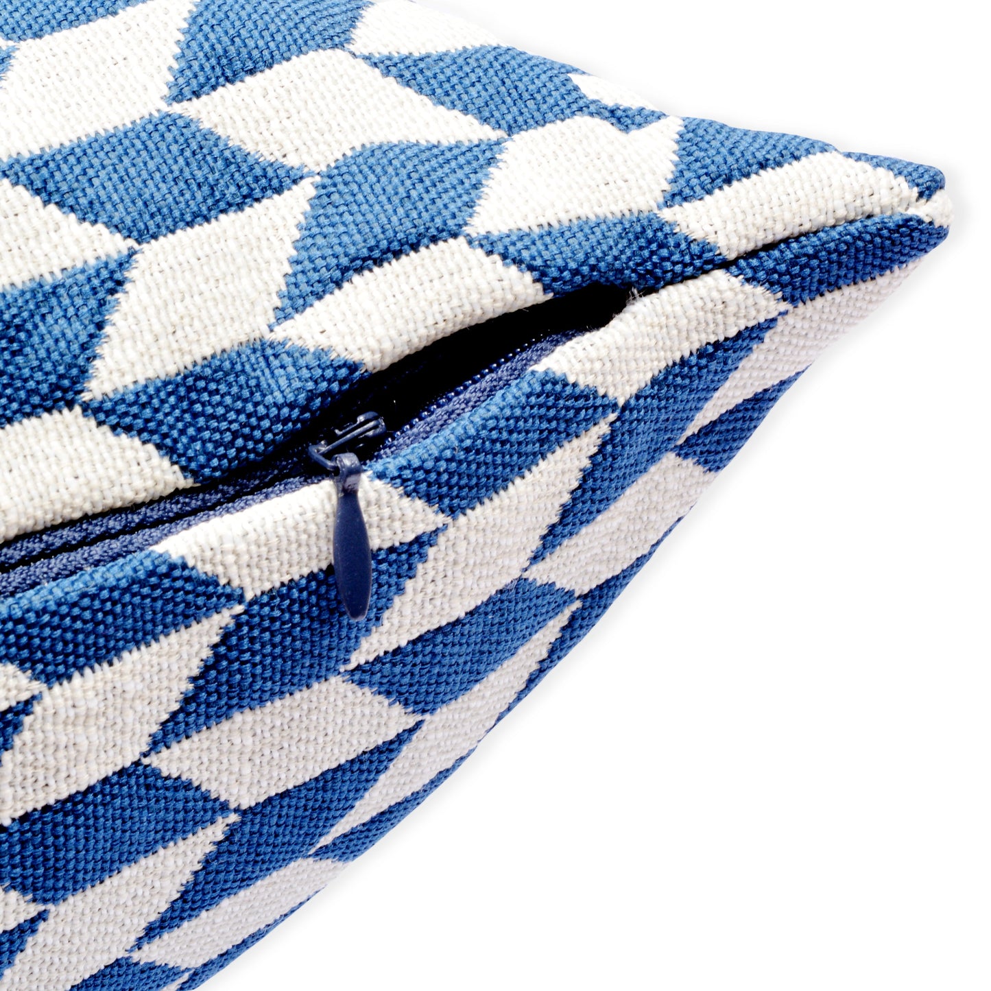 Blue & White Pattern Cushion Cover