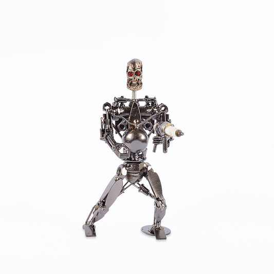 Metal Ghost Robot Statue