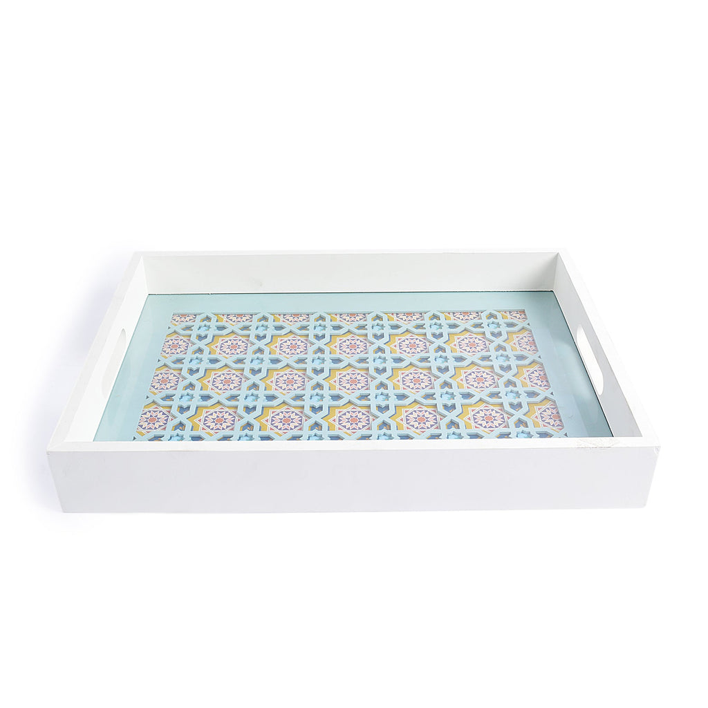 Oemu Decorative Wooden Tray(set of 2)