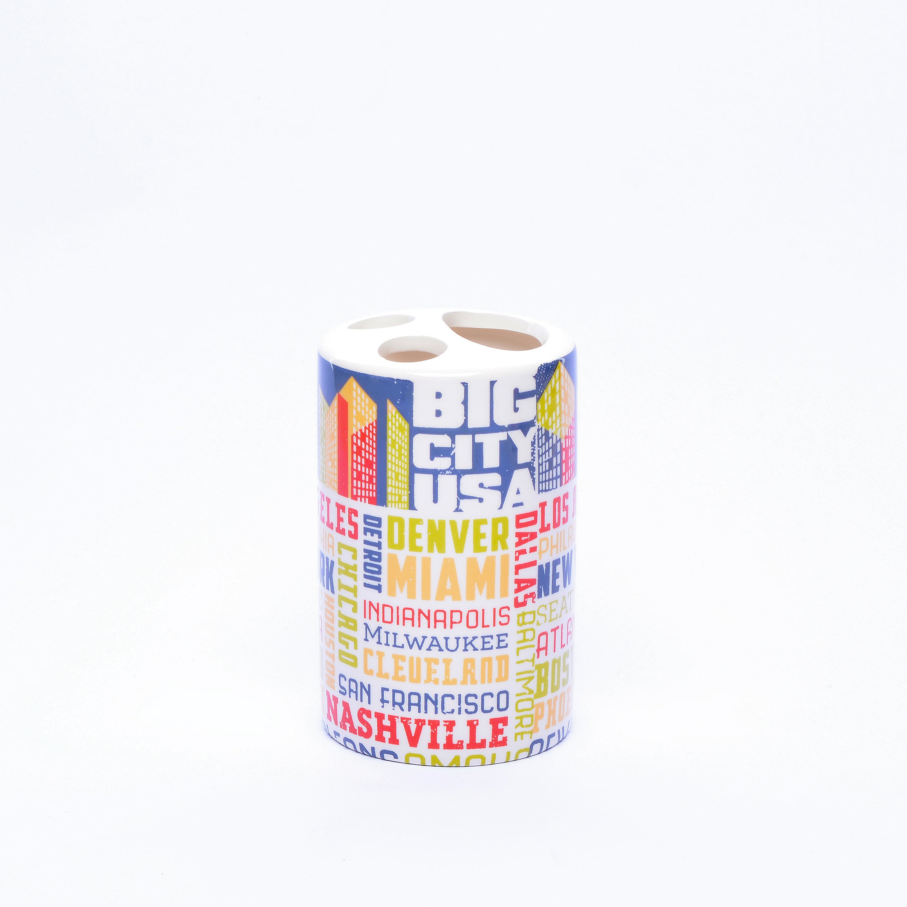 Abstract Typography Bathroom Set