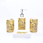 Abstract Typography Bathroom Set