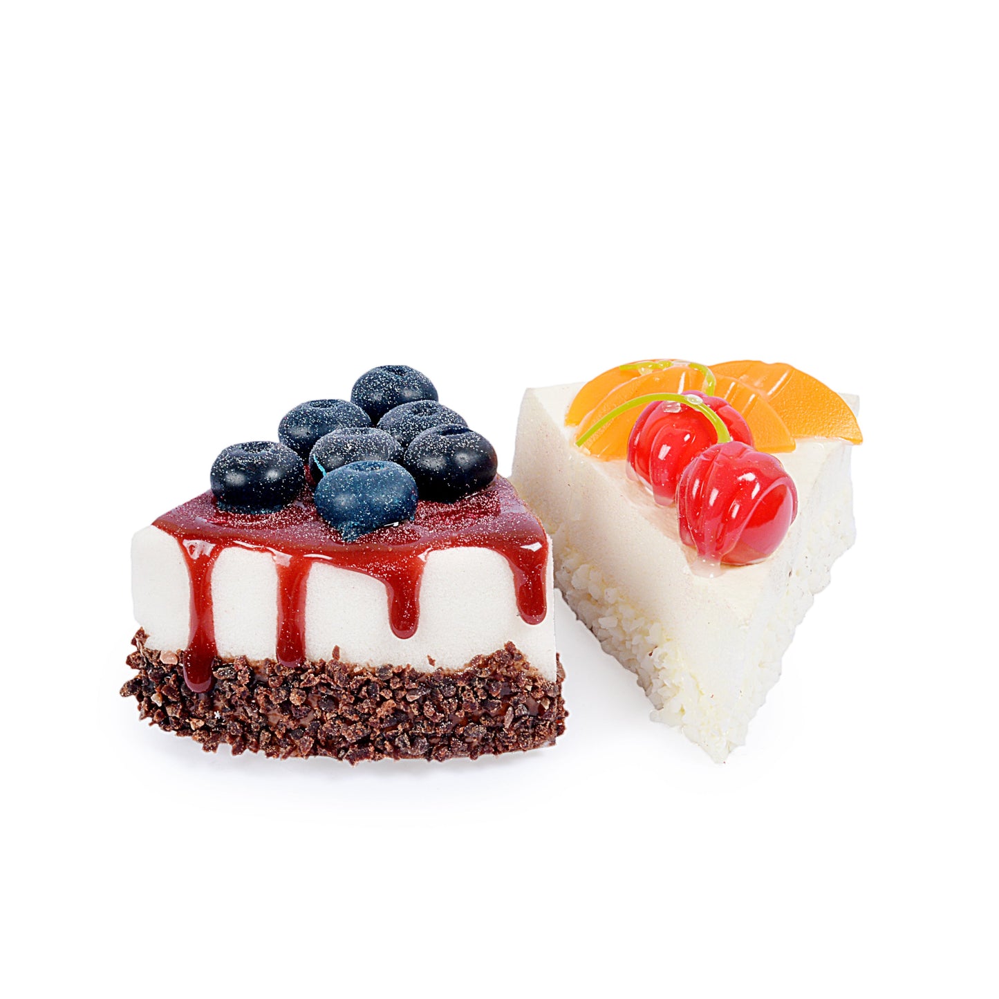 Decorative Cake Slice Fridge Magnets (Set of 2)
