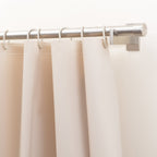 Pebble Matelassé Beige Shower Curtain With Rings