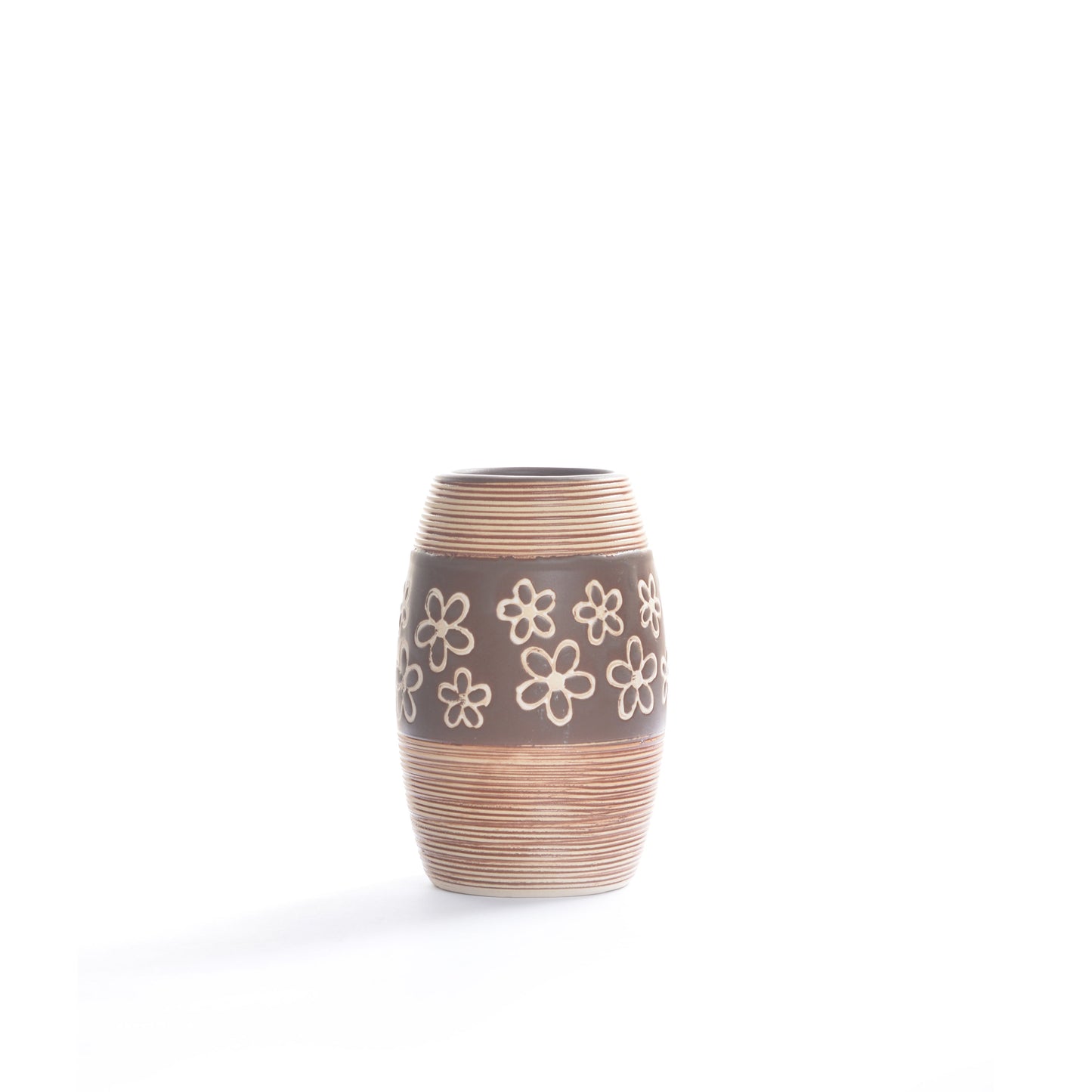 Floral Design Bathroom Set (Brown)