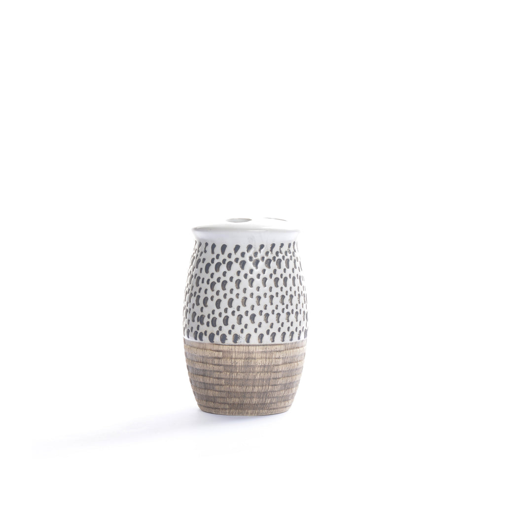 Embossed Dotted Bathroom Set (White)