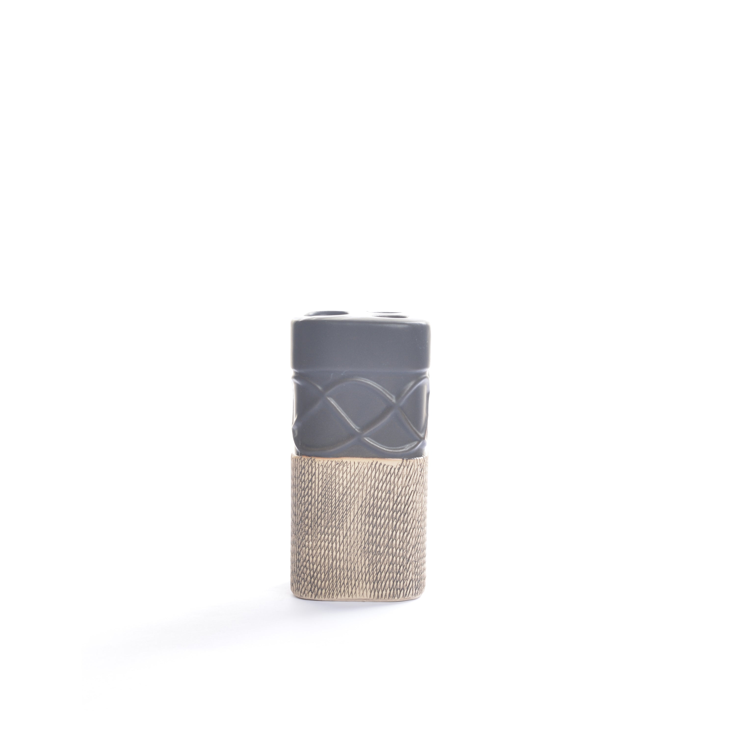 Embossed Wave Lines Bathroom Set (Black)
