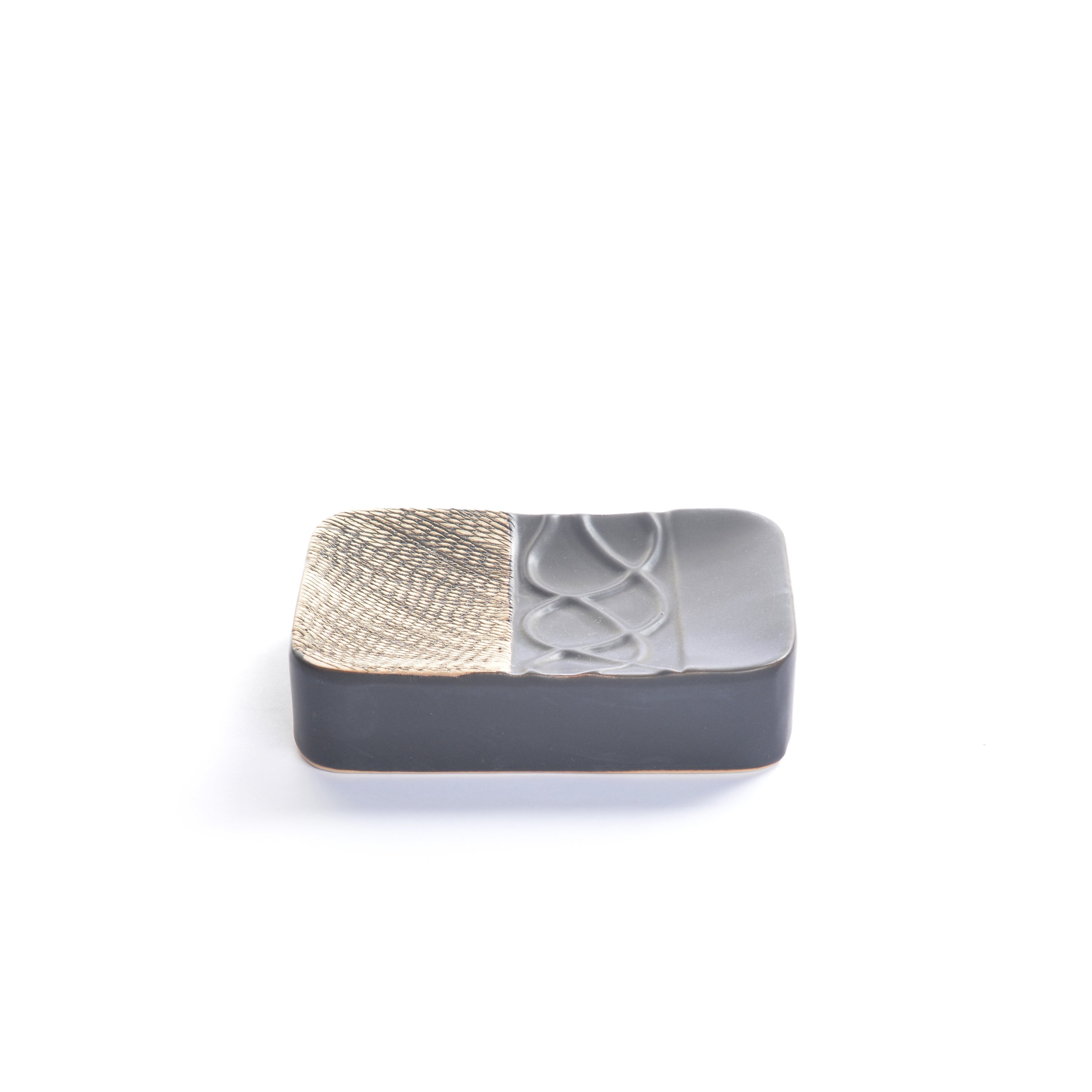 Embossed Wave Lines Bathroom Set (Black)