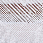 White Creamy Abstract Lines Design Bed Sheet with pillows