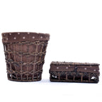 Braided Basket Fabric Lining with Tissue box