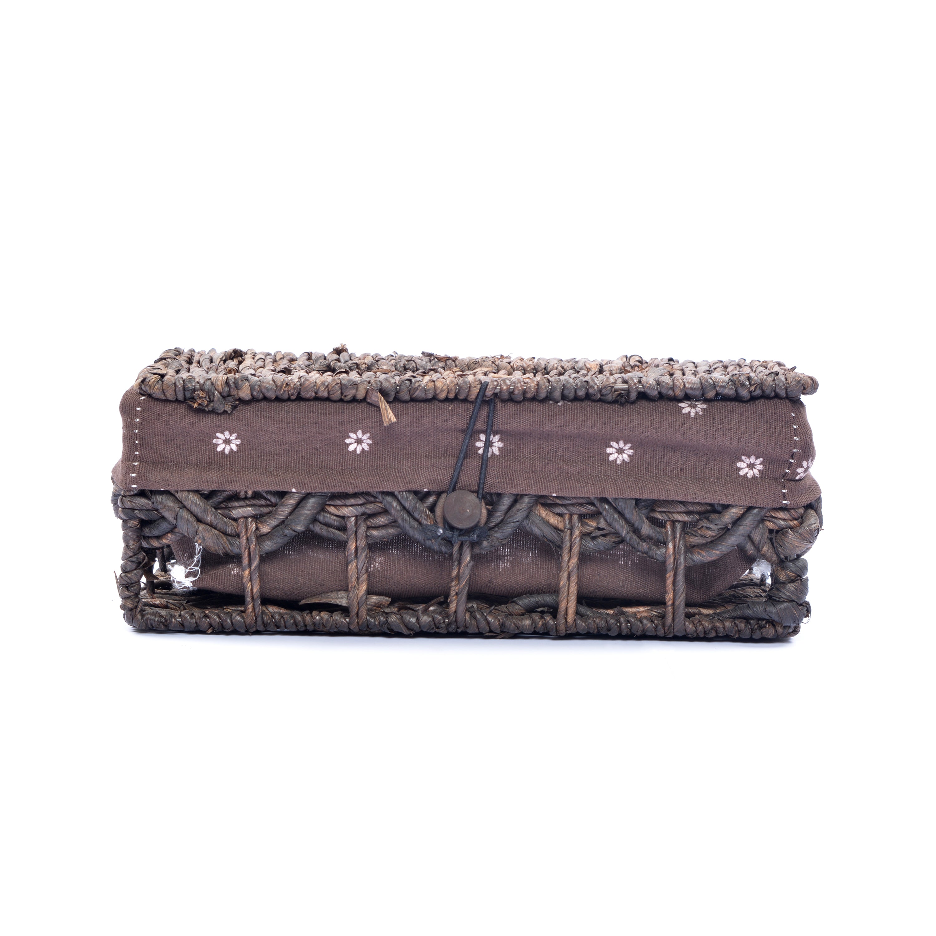 Braided Basket Fabric Lining with Tissue box