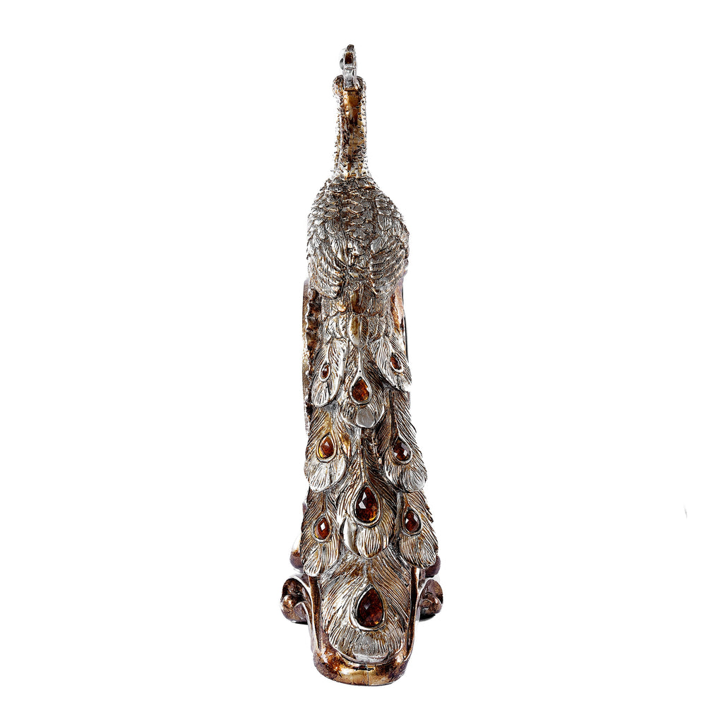PEACOCK DESIGN PERIOD CHINOISERIE STYLE CLOCK