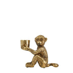 Gilded Monkey Candle Holders