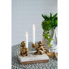 Gilded Monkey Candle Holders