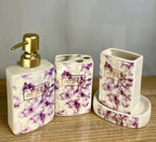 Luxury Purple Marble Bathroom Set