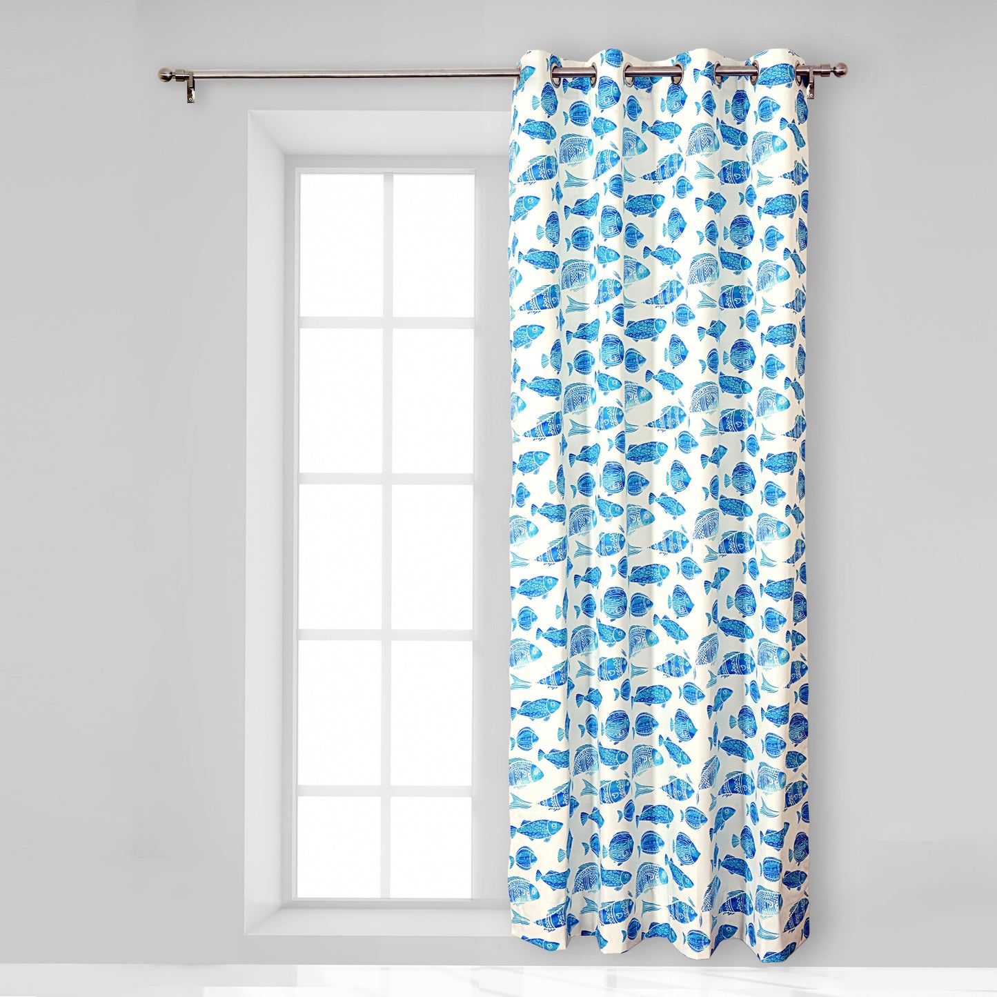 Fish Design Curtain Pair