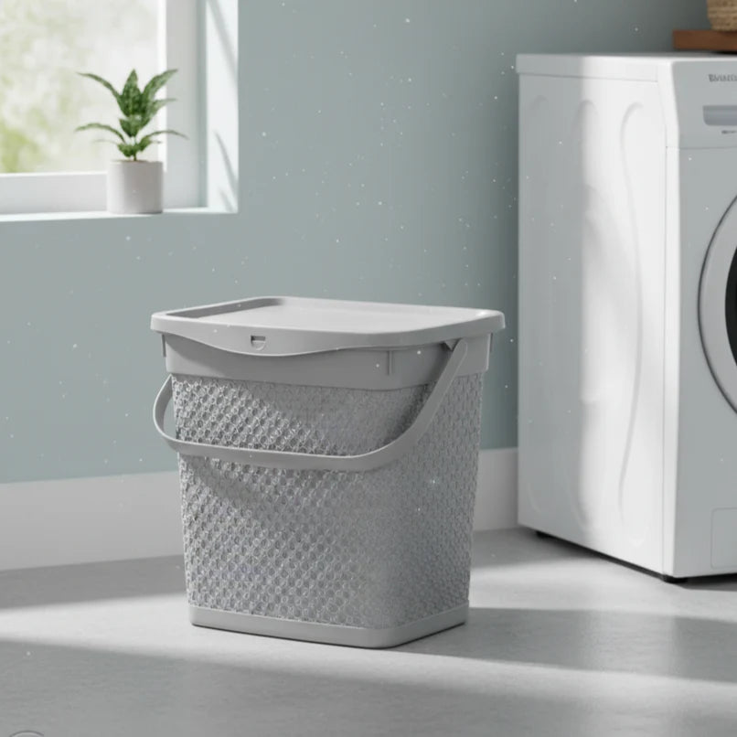 Multi-Use Basket with Lockable-Lid & Handle