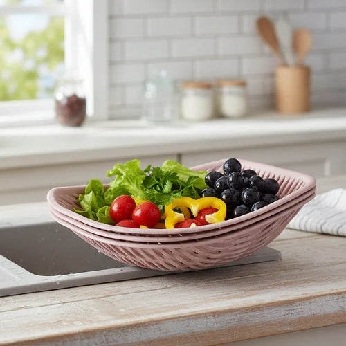 3-Piece Bamboo Multiuse Basket Set