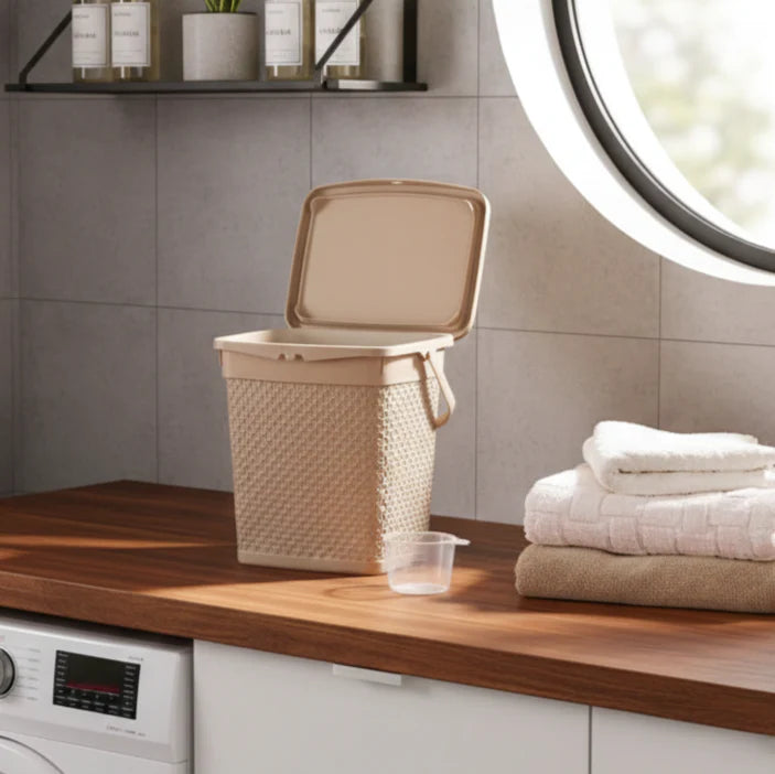 Multi-Use Basket with Lockable-Lid & Handle