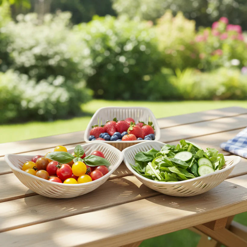 3-Piece Bamboo Multiuse Basket Set