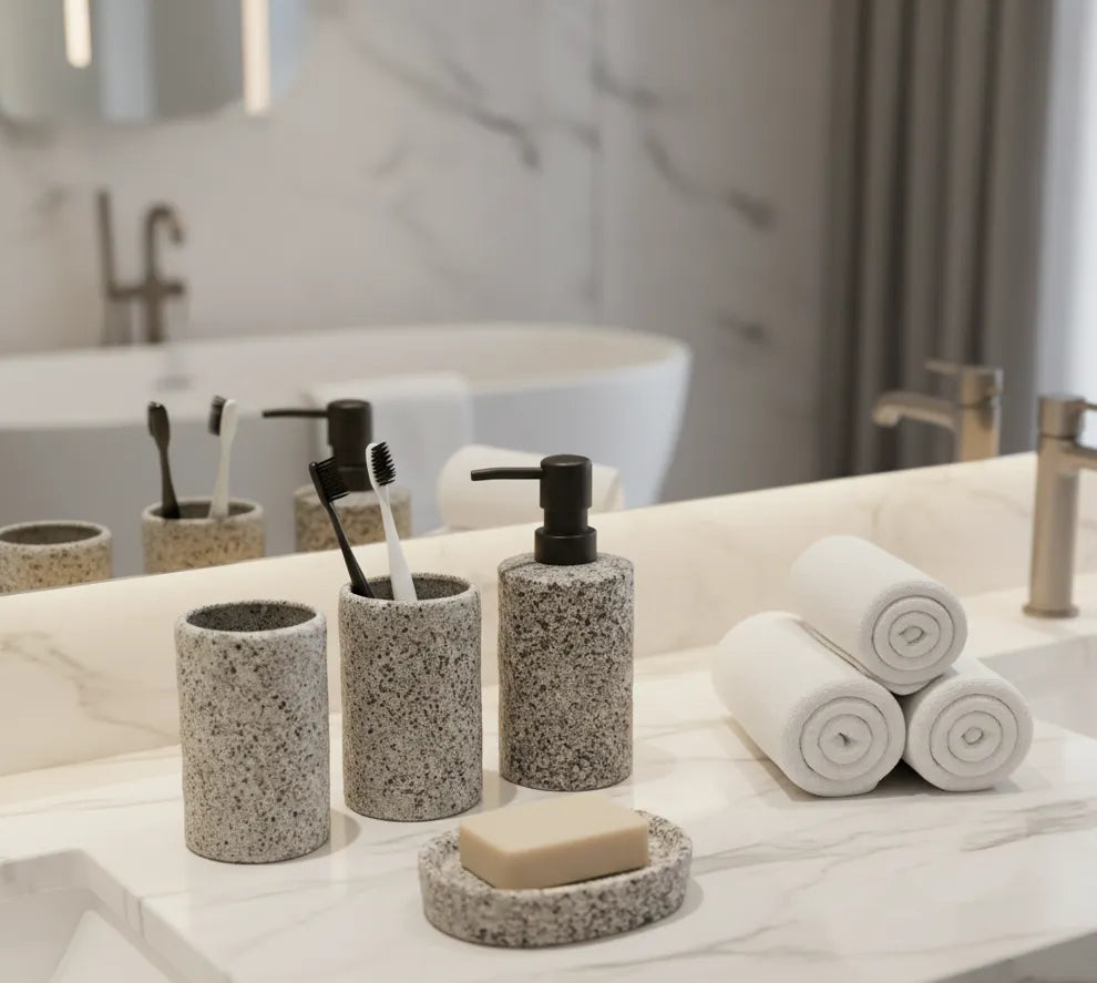 Slate Stone Bathroom Set