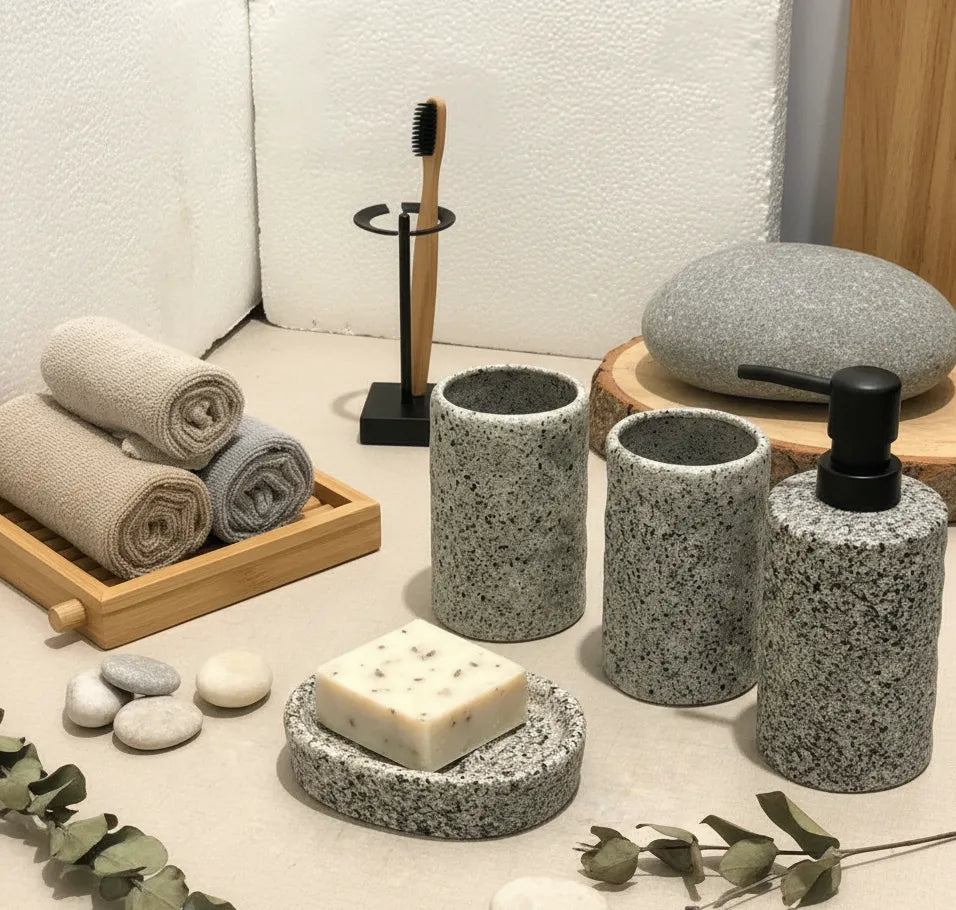 Slate Stone Bathroom Set