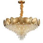 Round hammered Crystal Chandelier