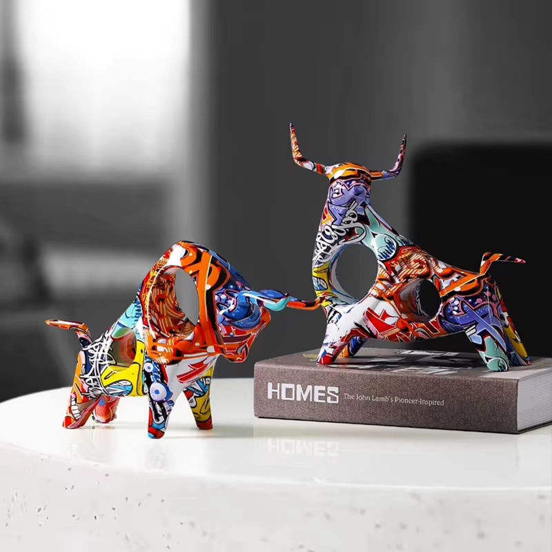 Bull Graffiti Statue