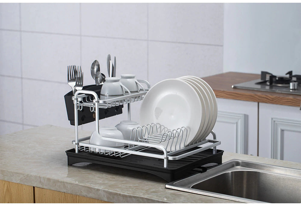 Aluminum Disassembly Dish Plate Bowl Holder Drain Board
