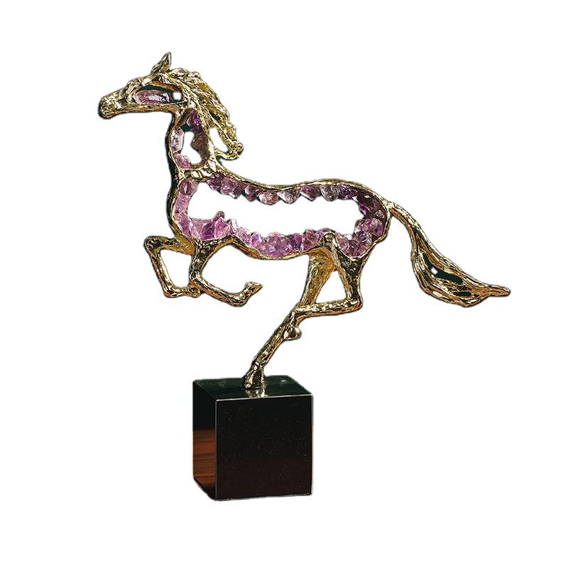 Running Horse Crystal Statue