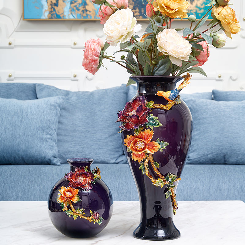 Enamel Tabletop Vase