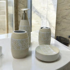 Floral Design Bathroom Set