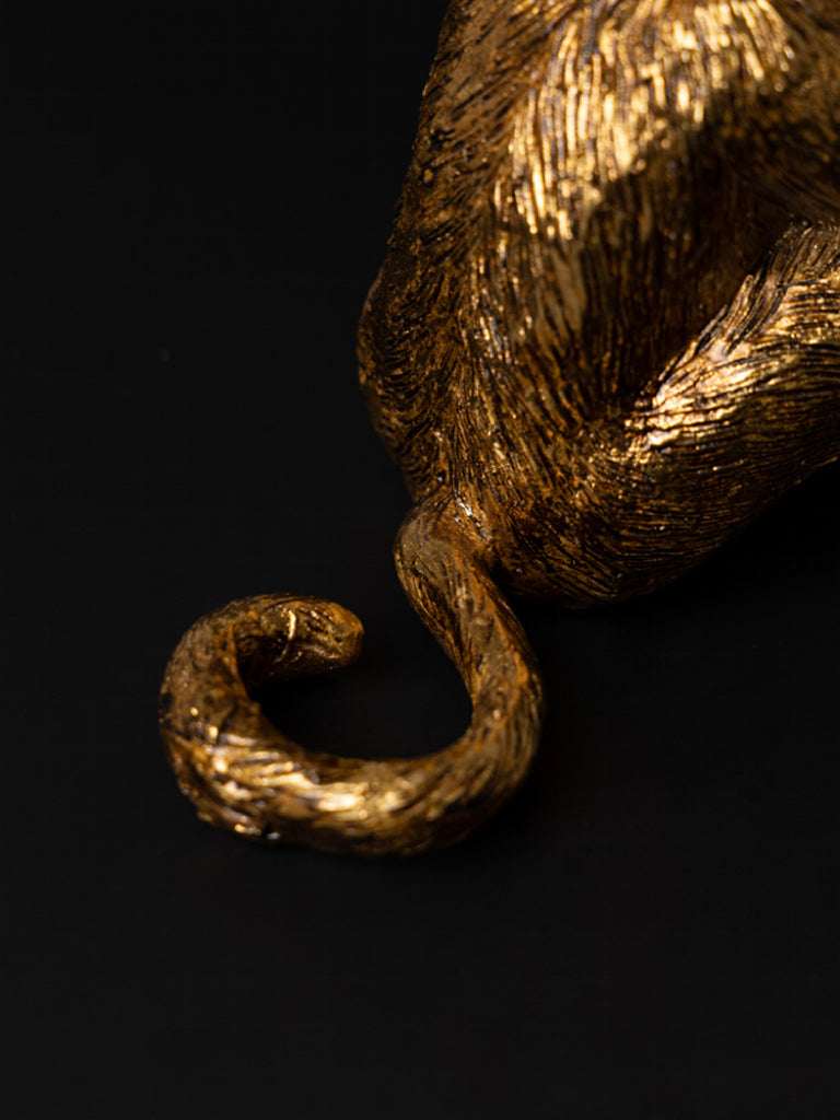 Gilded Monkey Candle Holders