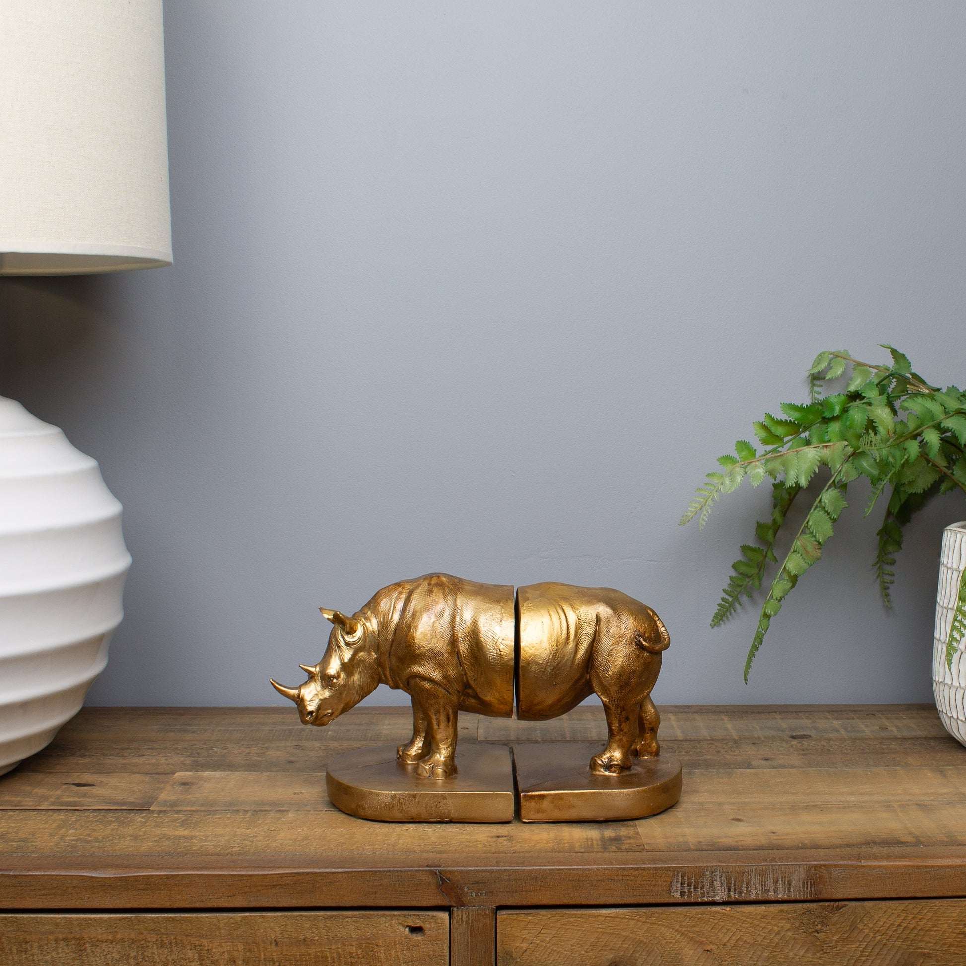 Rhinoceros Bookends