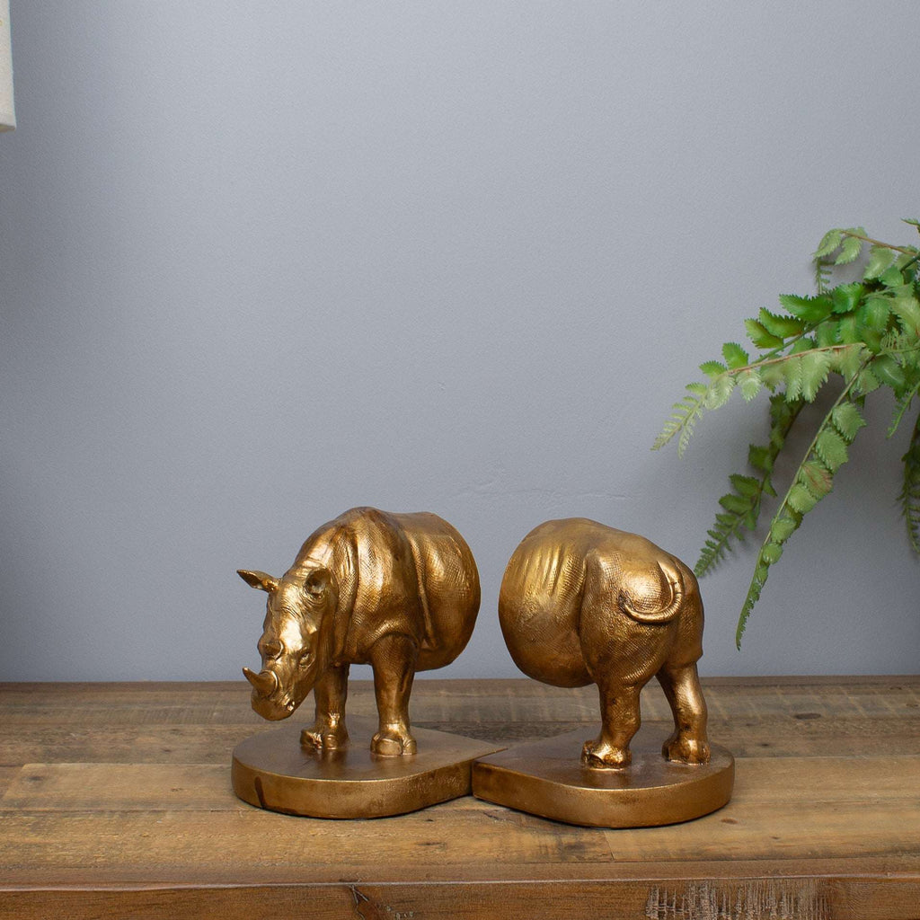 Rhinoceros Bookends