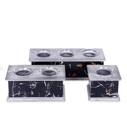 Marble Candle Holders (Set Of 3)