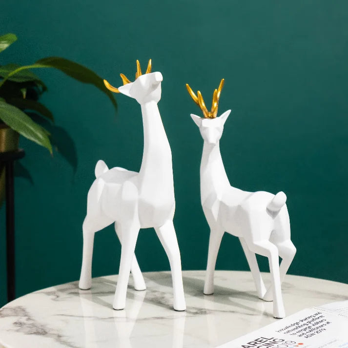 Reindeer Art Showpiece II (Set Of 2)