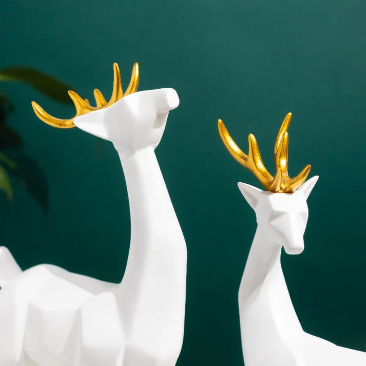 Reindeer Art Showpiece II (Set Of 2)