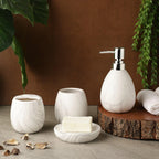 White Ceramic Design Bathroom Set
