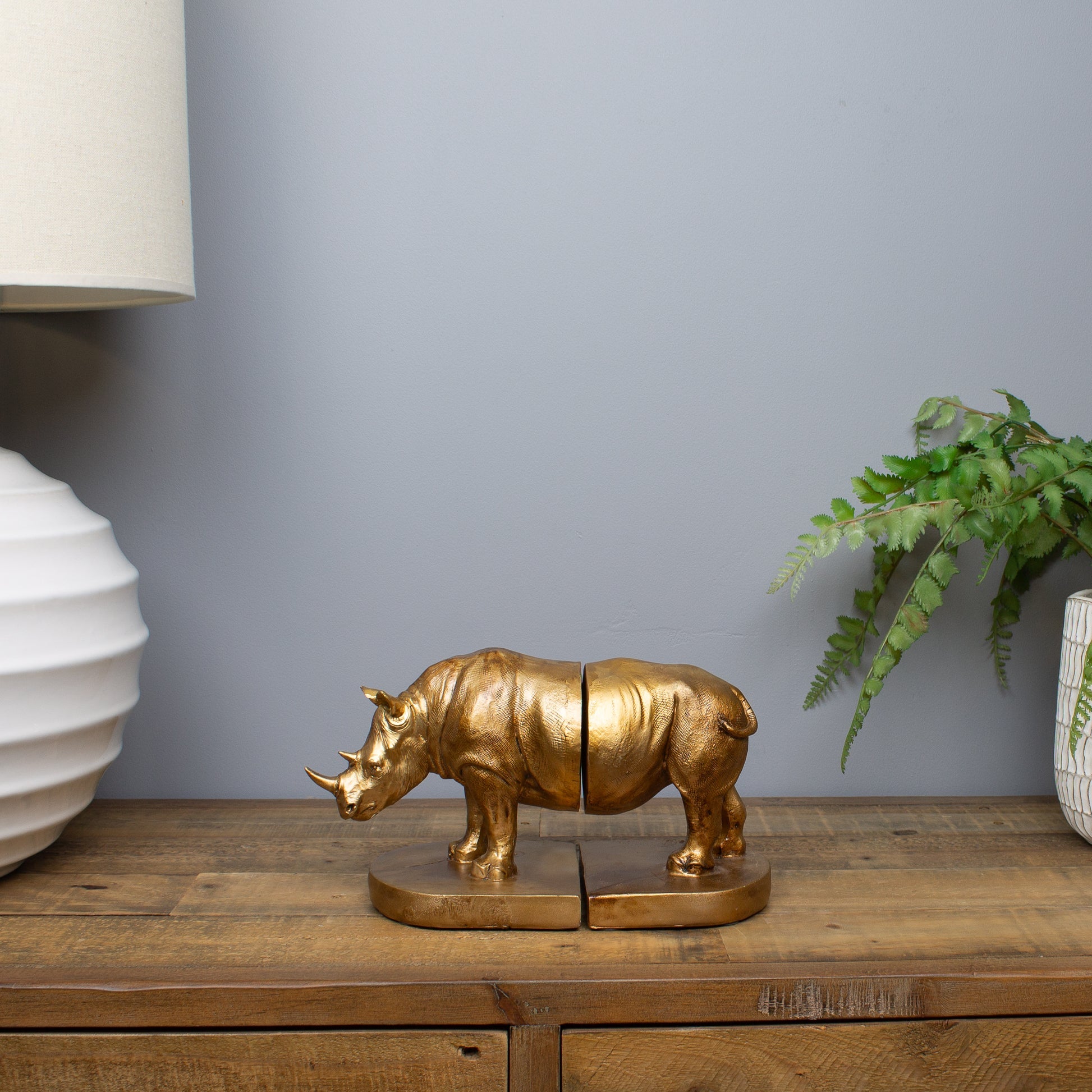 Rhinoceros Bookends