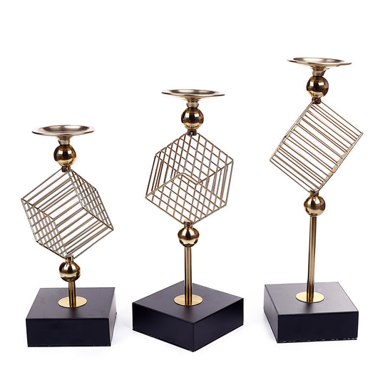 Square Cage Design Candle Holder