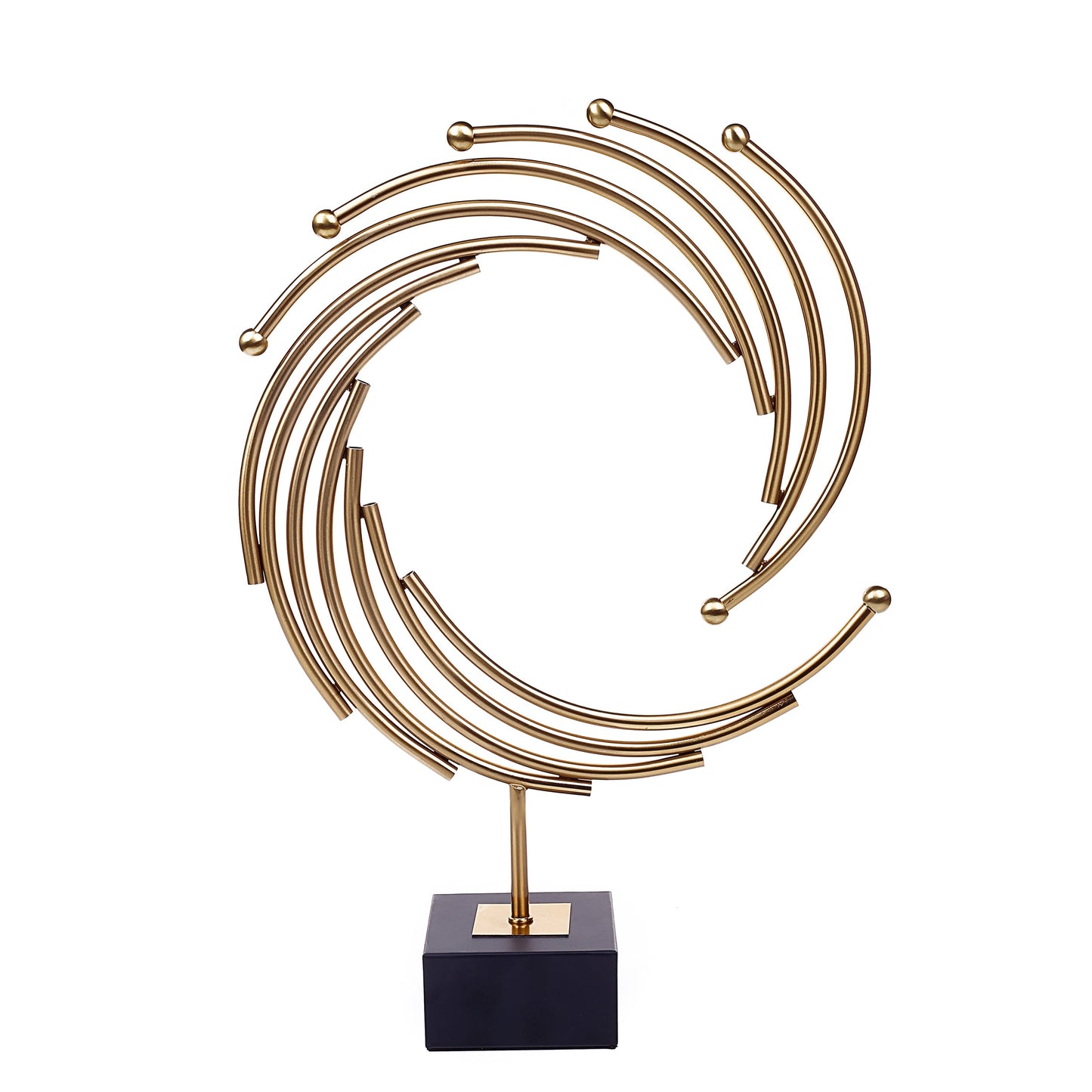 Orbit Spiral Brass Ornament (Pair)