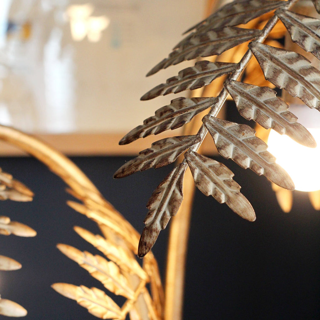 Antique Gold Palm Table Lamp