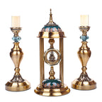 Victorian Finish Time Piece With Candle Holders
